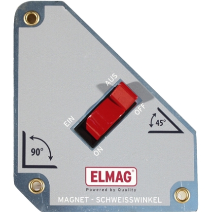 ELMAG - MSW-1 40 (Schaltbarer Magnet-Schweißwinkel) für 45°/135° & 90° Schweißungen, 111x95x29mm, Produktivitätssteigerung - Kostenreduktion