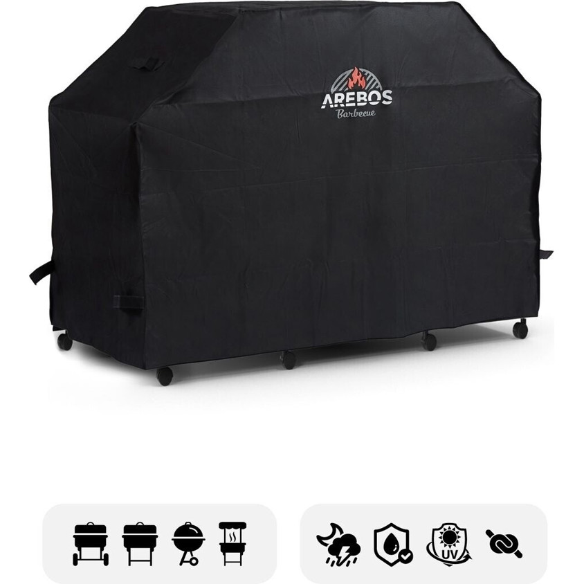 Arebos - Grillhaube - Grill-Abdeckhaube - schwarz, für Gasgrill