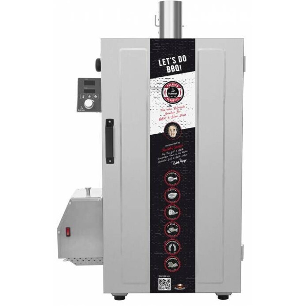 Borniak - Digitaler Räucherofen - BBDST 70 V1.4 - Räucherofen - Elektro, Edelstahl, 6 Grillflächen