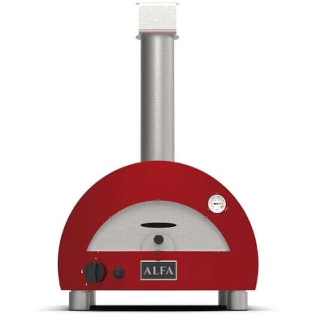 Alfa Forni - Linea Moderno Rosso - Grill - Gartenbackofen, bis 500 °C, für 4-5 Personen